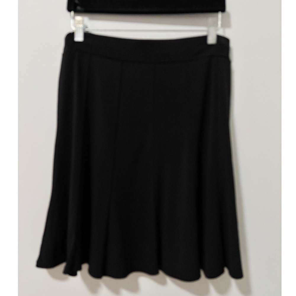White House Black Market Skirt Women Size Small Black Flared Pull On Office Work